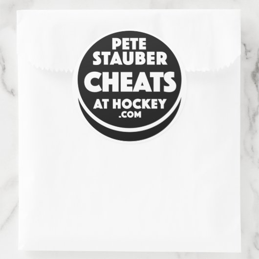 Pete Stauber Cheats At Hockey .com Stickers (Tas)