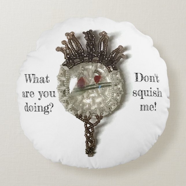 Pete the Grumpy Pillow Rond Kussen (Voorkant)