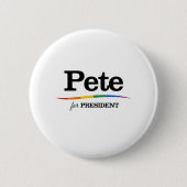 Pete voor President Ronde Button 5,7 Cm (Voorkant)