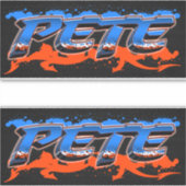 Pete Vorname Name Graffiti Aufkleber Sticker (Voorkant)