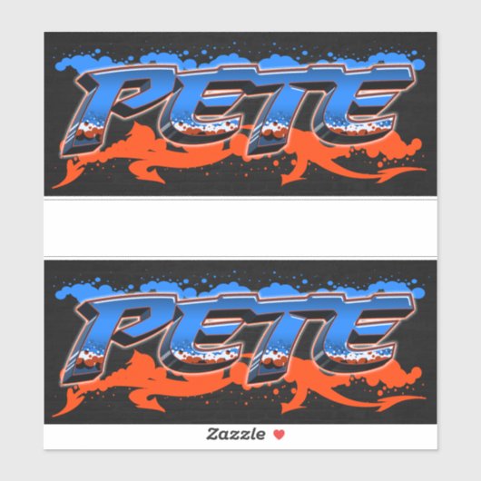 Pete Vorname Name Graffiti Aufkleber Sticker (Vel)