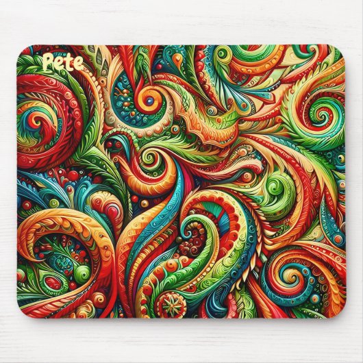 PETE ~ Wild Verjaardagspatroon ~ Mousepad Muismat (Voorkant)