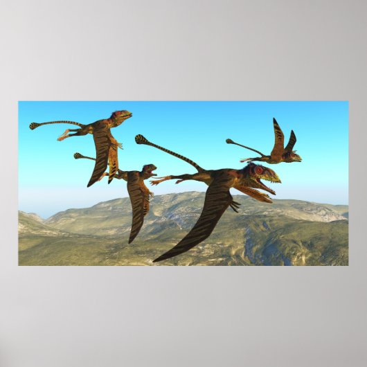 Peteinosaurus Reptile Flight Poster (Voorkant)