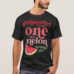 Petemoei van één in een meloen verjaardagsmeisje W T-shirt