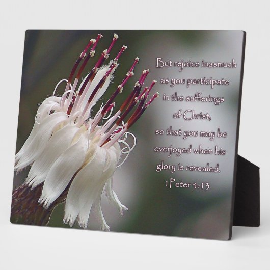 Peter 4:13 Inspirerend Floral Fotoplaat (Zijkant)