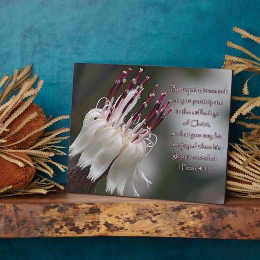 Peter 4:13 Inspirerend Floral Fotoplaat (Zijkant)