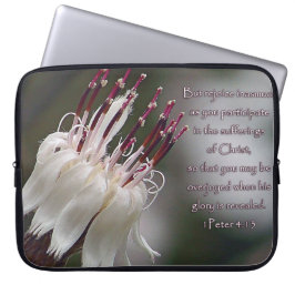 Peter 4:13 Inspirerend Floral Laptop Sleeve