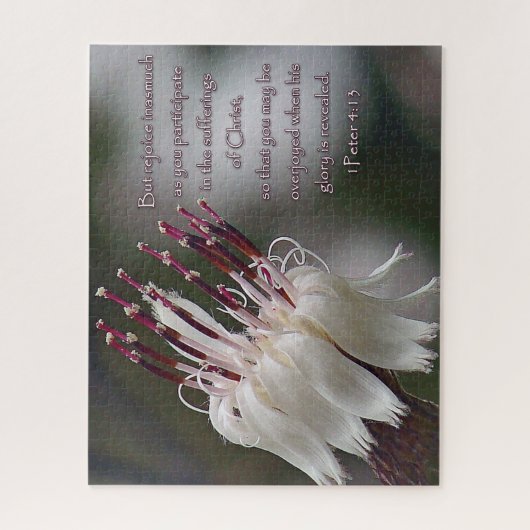Peter 4:13 Inspirerend Floral Legpuzzel (Verticaal)