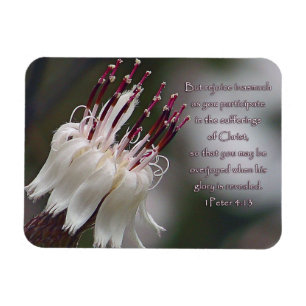 Peter 4:13 Inspirerend Floral Magneet