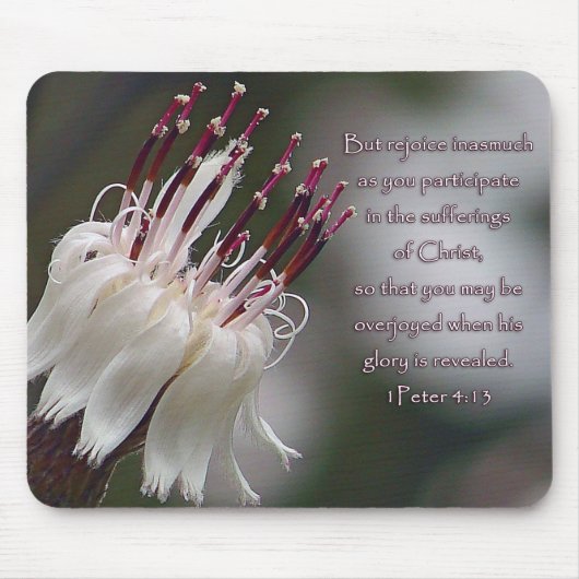 Peter 4:13 Inspirerend Floral Muismat (Voorkant)