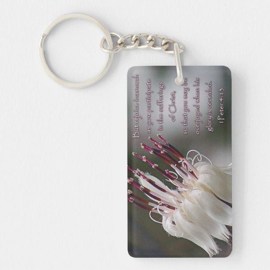 Peter 4:13 Inspirerend Floral Sleutelhanger (Voorkant)