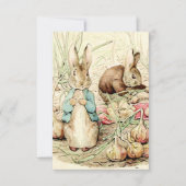 Peter and Benjamin Gather Onions by Beatrix Potter Bedankkaart (Voorkant)