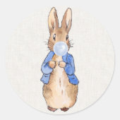 Peter Bblauw Bubble gom Ronde Sticker (Voorkant)