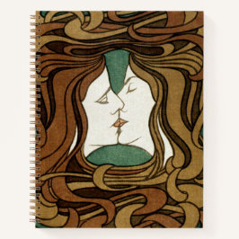 Peter Behrens Kus Liefde Abstract Art Nouveau Notitieboek