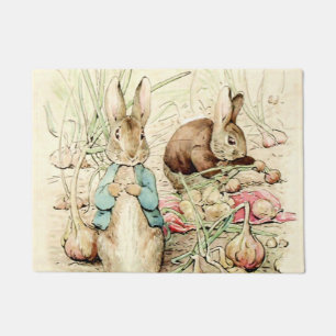 Peter & Benjamin Gather Onions by Beatrix Potter Deurmat