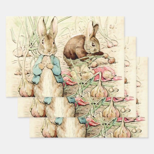 Peter & Benjamin Gather Onions by Beatrix Potter Inpakpapier Vel (Set)