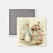 Peter & Benjamin Gather Onions by Beatrix Potter Magneet (Voorkant / Achterkant)