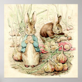 Peter & Benjamin Gather Onions by Beatrix Potter Poster (Voorkant)