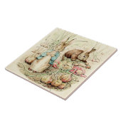 Peter & Benjamin Gather Onions by Beatrix Potter Tegeltje (Zijkant)