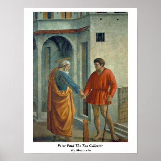 Peter betaalde de belastinginning door Masaccio Poster (Voorkant)