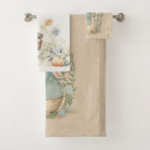  peter bunny met bloemen bad handdoek (Insitu)