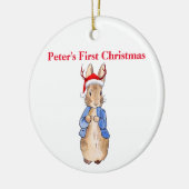 Peter Christmas Pet Personaliseer Eerste Kerstmis Keramisch Ornament (Links)