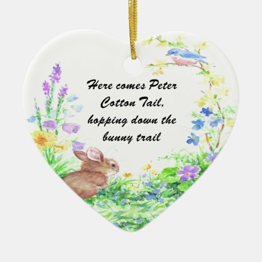 Peter Cotton Tail - Keramisch Ornament (Voorkant)