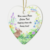 Peter Cotton Tail - Keramisch Ornament (Links)