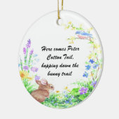 Peter Cotton Tail - Keramisch Ornament (Links)