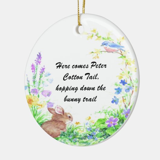 Peter Cotton Tail - Keramisch Ornament (Links)