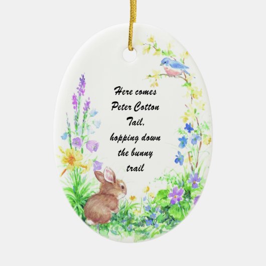 Peter Cotton Tail - Keramisch Ornament (Voorkant)