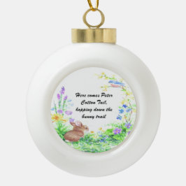 Peter Cotton Tail - Keramische Bal Ornament