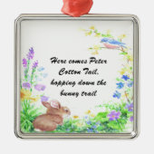 Peter Cotton Tail - Metalen Ornament (Voorkant)