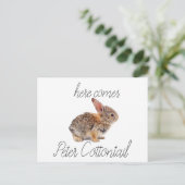 Peter Cottontail Bunny Rabbit Feestdagenkaart (Staand voorkant)
