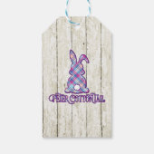 Peter Cottontail Paars Pset Easter Bunny Cadeaulabel (Achterkant)