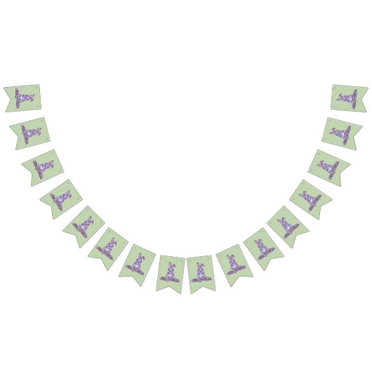 Peter Cottontail Paars Pset Easter Bunny Vlaggetjes (Alle)