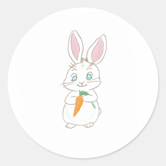 Peter Cottontail  Ronde Sticker (Voorkant)