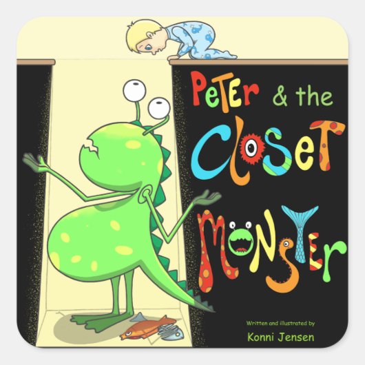Peter & de Kast Monster, cover Vierkante Sticker (Voorkant)