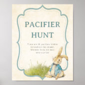 Peter de Konijn Baby shower Fopspeen Hunt Poster (Voorkant)