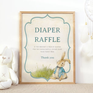 Peter De Konijn  Baby shower Luier Raffle Poster