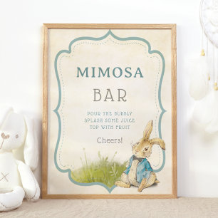 Peter De Konijn Baby shower  Mimosa Bar Poster