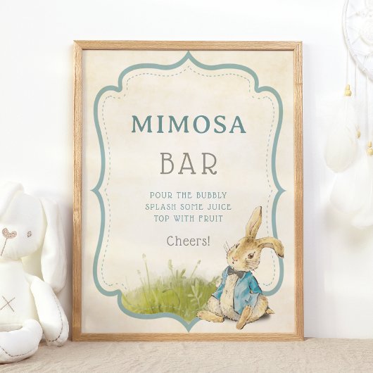 Peter De Konijn Baby shower  Mimosa Bar Poster