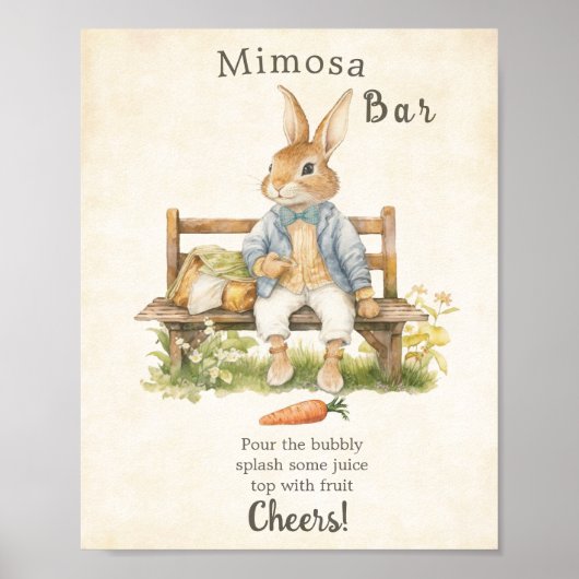 Peter De Konijn - Baby shower -  Poster (Voorkant)