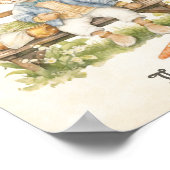 Peter de Konijn - Baby showers Kaarten en geschenk Poster (Hoek)