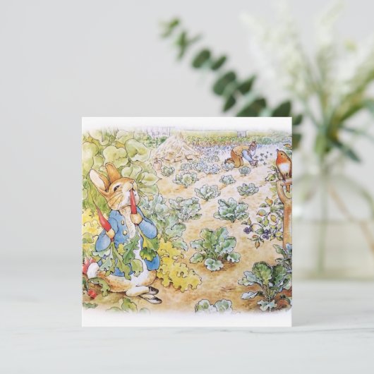 Peter de Konijn   Bedankkaart (Staand voorkant)