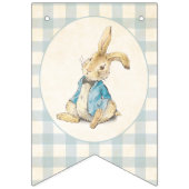 Peter de Konijn Blauwe Gingham Eerste Verjaardag Vlaggetjes (Eerste vlag)