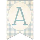 Peter de Konijn Blauwe Gingham Eerste Verjaardag Vlaggetjes (Derde vlag)