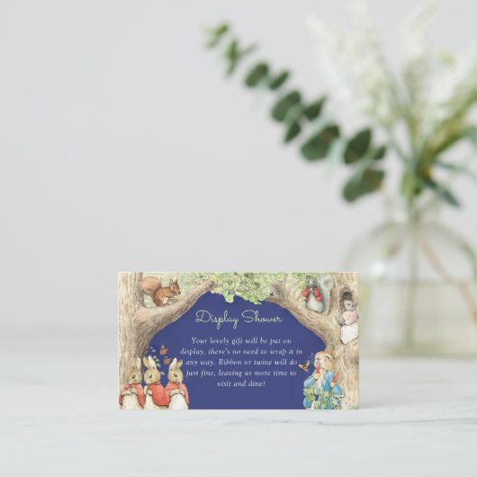 Peter de Konijn Bos Vrienden Display Douche Informatiekaartje (Staand voorkant)