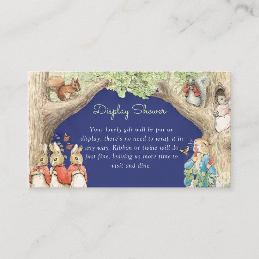 Peter de Konijn Bos Vrienden Display Douche Informatiekaartje (Voorkant)