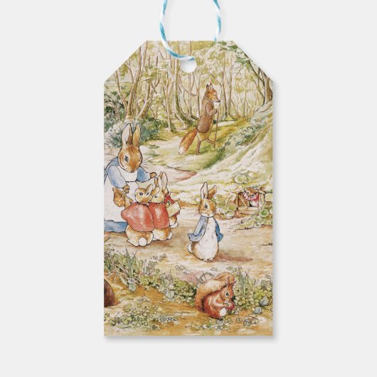 Peter de Konijn Bos Vrienden Douche Cadeaulabel (Achterkant)